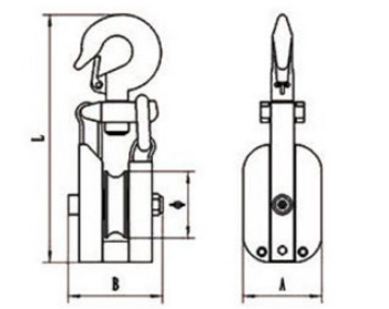 Specifications of CLGR® Wooden Snatch Block with Hook WSBH Type Specifications of CLGR® Wooden Snatch Block with Hook WSBH Type