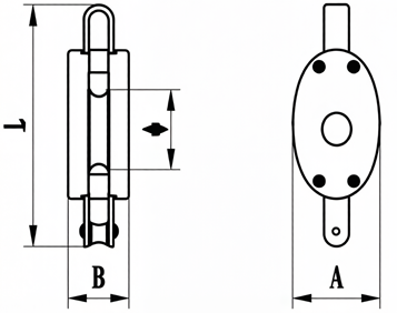 Regular Wood Block Single Sheave Without Shackle Regular Wood Block Single Sheave Without Shackle