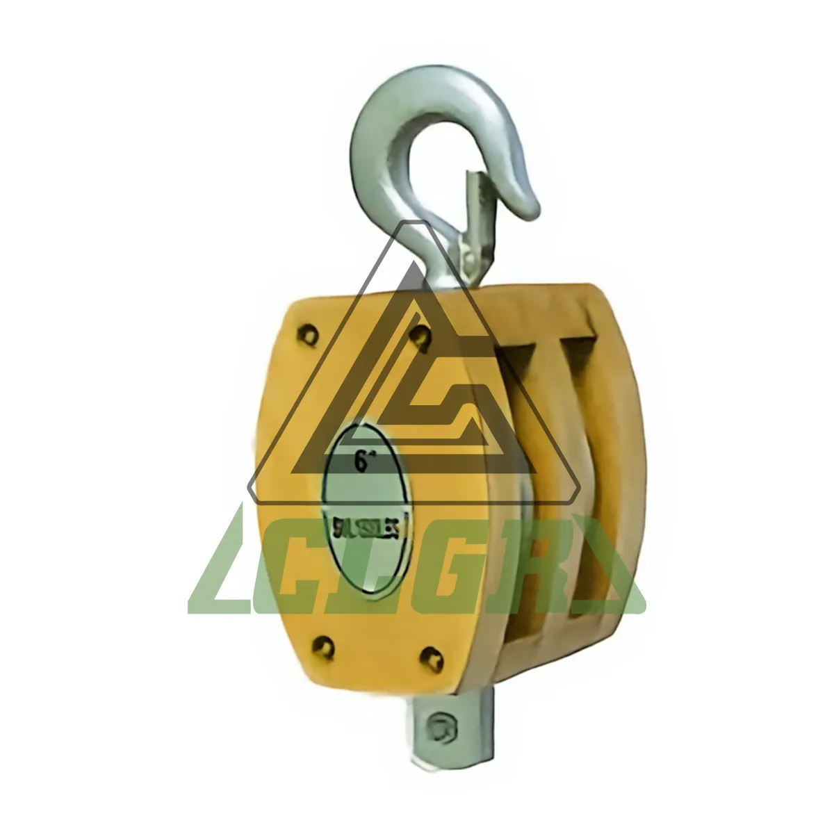 CLGR® JIS Wood Pulley Double Sheave With Hook