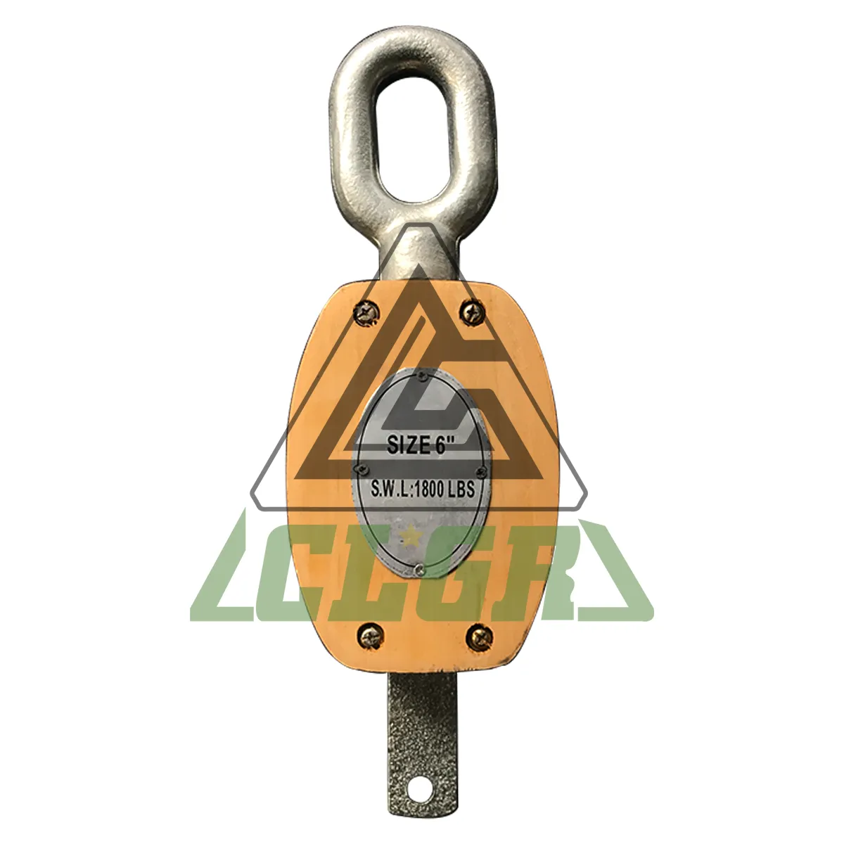 CLGR® JIS Wooden Pulley Block with Eye Single Sheave