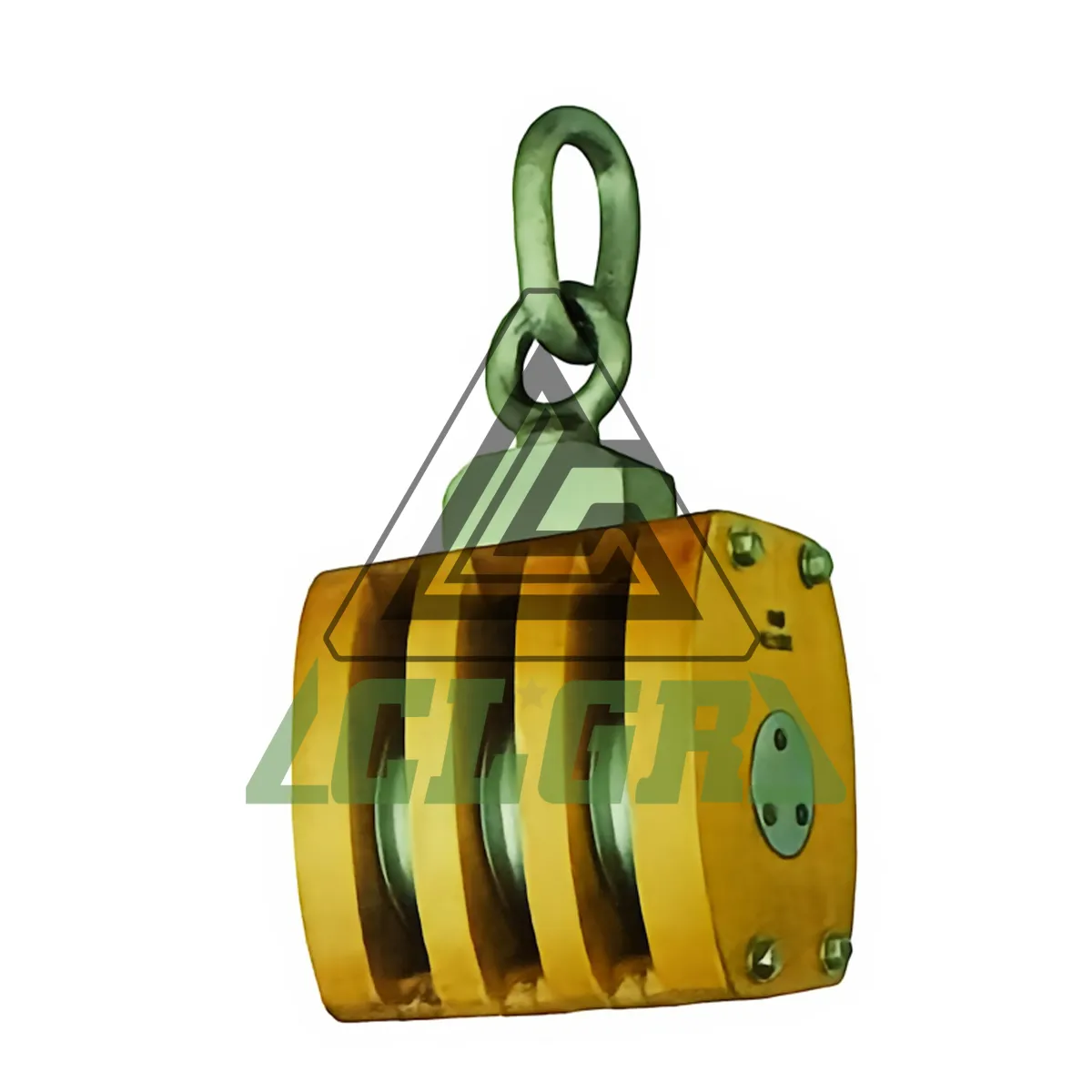 CLGR® JIS Ship Wooden Block With Link Triple Sheave