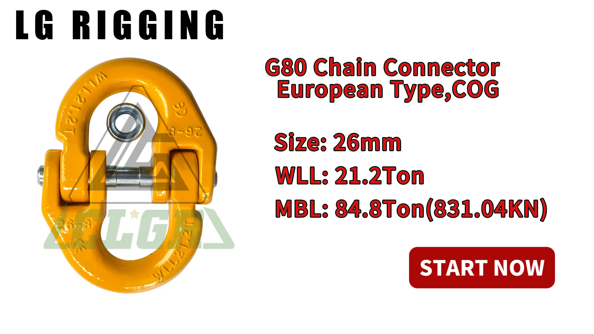 Break Test of 26mm G80 Chain Connector COG European Type
