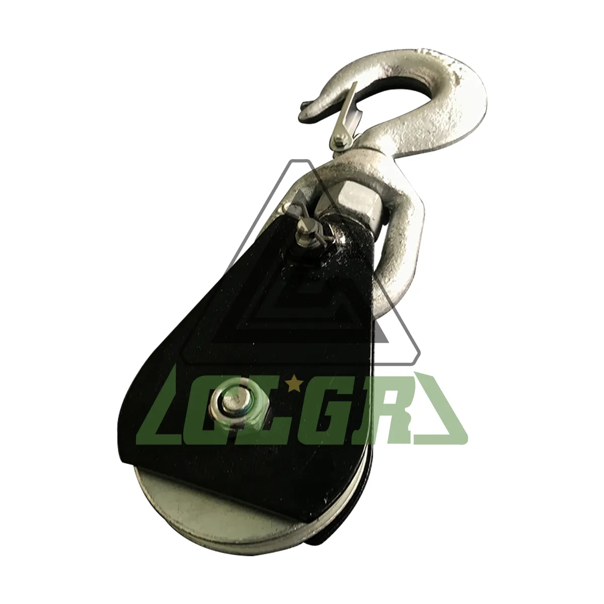 clgr swivel hook snatch block single sheave rope pulley hook power coated