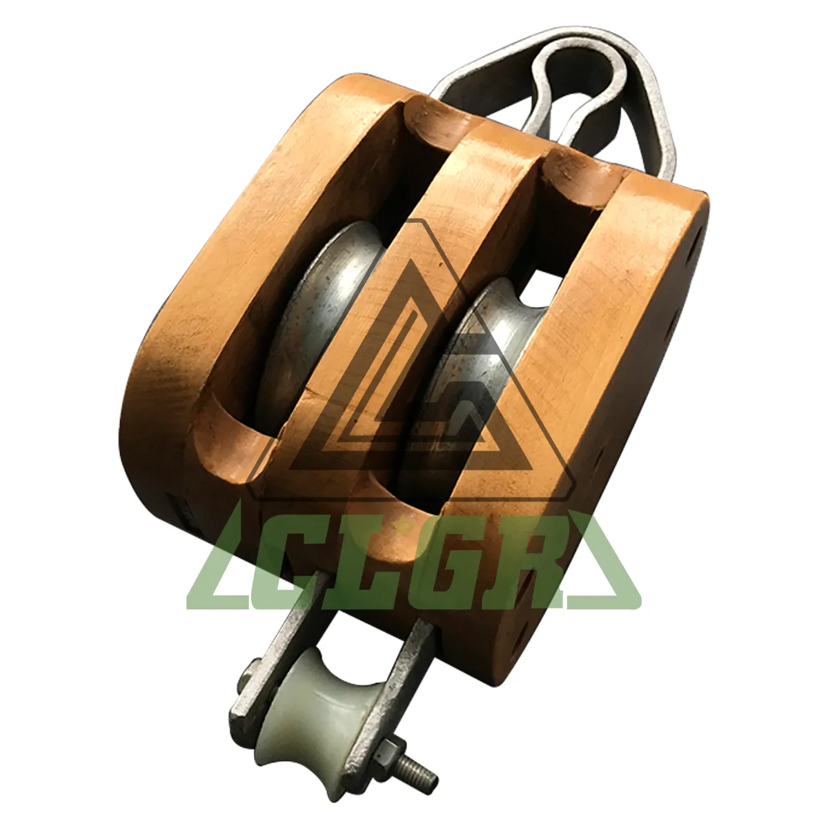 Regular Wood Block Double Sheave Without Shackle for wire rope