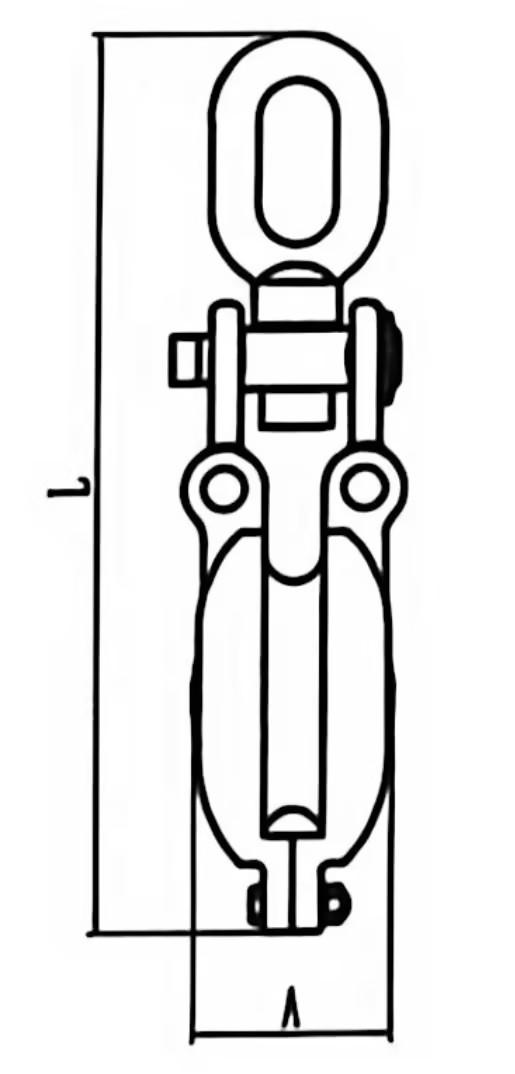 Drawing of CLGR® Korean Type Block with Eye for Lashing CRSK05