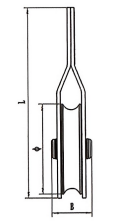 Drawing of CLGR® Steel Pulley Black Painted Snatch Block CR04