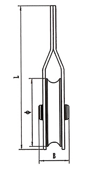 Drawing of CLGR® Steel Pulley Snatch Block for Winches CR02 Drawing of CLGR® Steel Pulley Snatch Block for Winches CR02