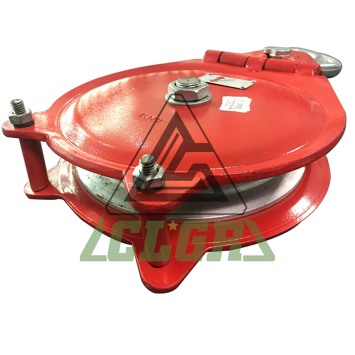 Pulley with Hinged Side Plate Swivel Hook