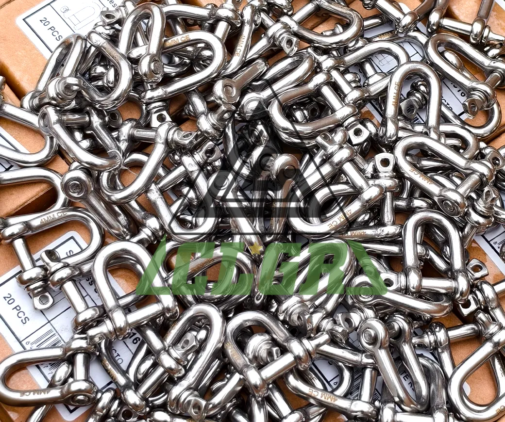 4mm stainless steel D shackle screw pin packed in export carton