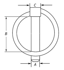 Drawing of CLGR® Stainless Steel Lynch Pin China Supplier Drawing of CLGR® Stainless Steel Lynch Pin China Supplier