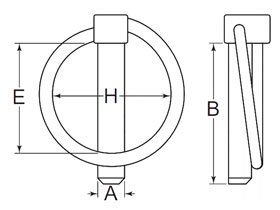 Drawing of CLGR® Lynch Pin Zinc Plated China Supplier 