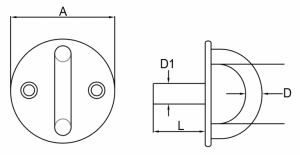 drawing-of-clgr®-stainless-steel-round-eye-plate-with-threaded-stud-china-supplier