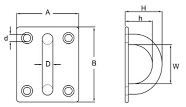 drawing-of-clgr®-stainless-steel-square-eye-plate-china-supplier