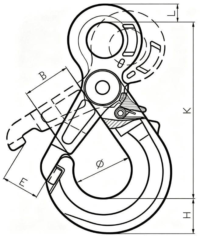 Drawing-clgr®grade80-obk-hook-with-grip-eye-self-locking-hook-china-supplier Drawing-clgr®grade80-obk-hook-with-grip-eye-self-locking-hook-china-supplier