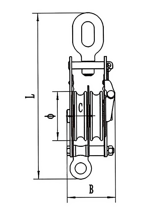 Specifications of CLGR® Open Type Pulley Block Double Sheave With Eye 7212 Specifications of CLGR® Open Type Pulley Block Double Sheave With Eye 7212