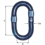 Drawing of CLGR® Galvanized Long Quick Link Drawing of CLGR® Galvanized Long Quick Link