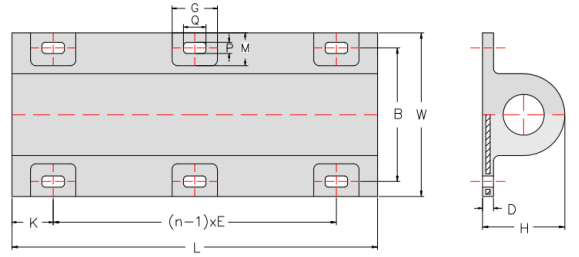 Drawing of CLGR® Wing Rubber Fenders GD Type Drawing of CLGR® Wing Rubber Fenders GD Type
