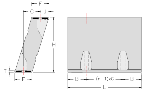 Drawing of CLGR® Element Rubber Fender LE Type Drawing of CLGR® Element Rubber Fender LE Type