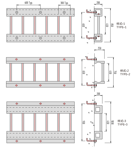 Drawing of CLGR® Marine Rubber Ladders RBL Type Drawing of CLGR® Marine Rubber Ladders RBL Type