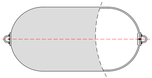Drawing of CLGR® Pneumatic Fenders Marine Fender Drawing of CLGR® Pneumatic Fenders Marine Fender