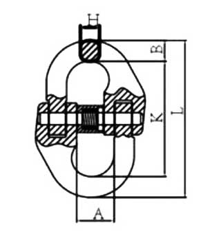 Drawing of CLGR® Drop Forged Stainless Steel Connecting Link US Type Drawing of CLGR® Drop Forged Stainless Steel Connecting Link US Type
