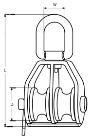 Drawing of CLGR® Stainless Steel Swivel Eye Double Wheel Pulleys China Manufacturer Drawing of CLGR® Stainless Steel Swivel Eye Double Wheel Pulleys China Manufacturer