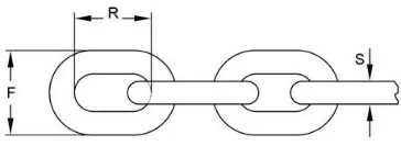 Drawing of Stainless Steel Short Link Chain AS/NZ Standard Drawing of Stainless Steel Short Link Chain AS/NZ Standard