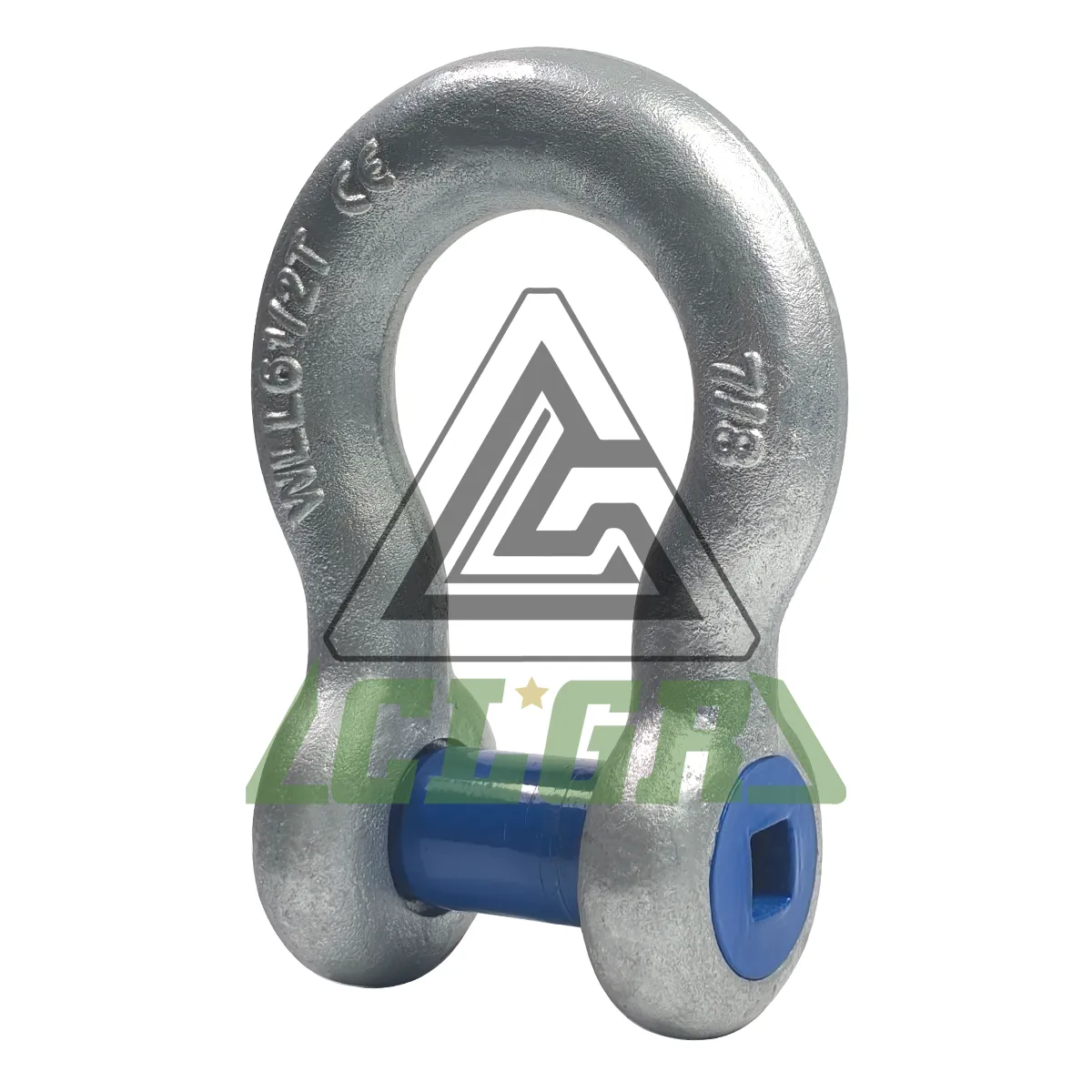 CLGR® High Tensile Bow Shackle with Square Sunken Head Pin for Trawling